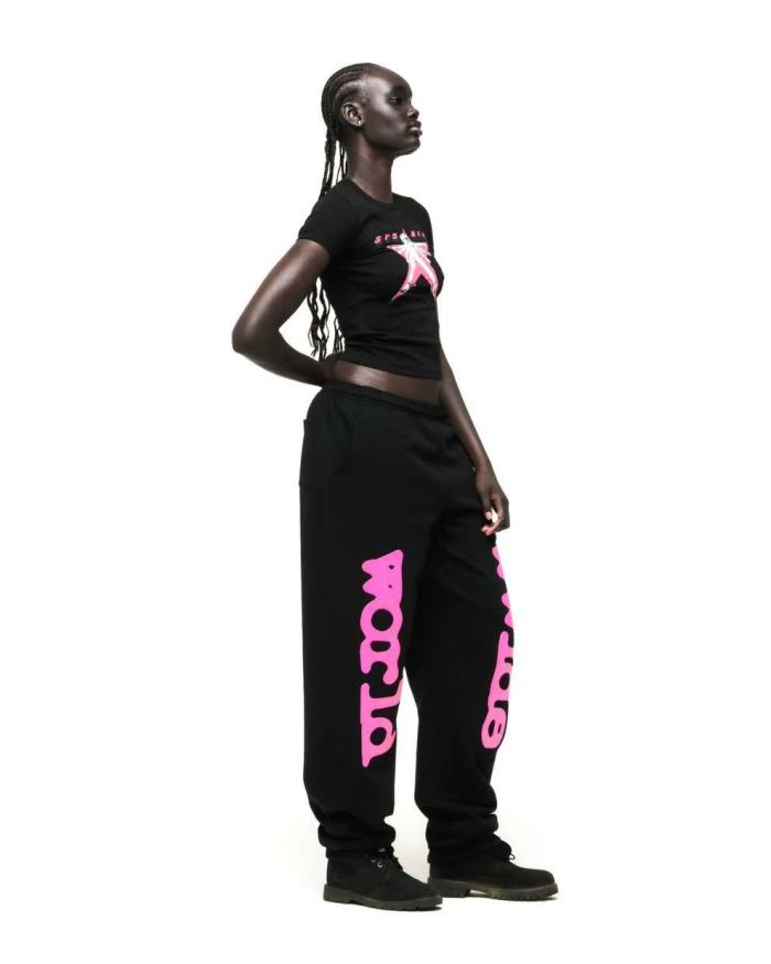 1:1 quality version Rose Pink 555 Printed Hoodie & Pants Set 28747517