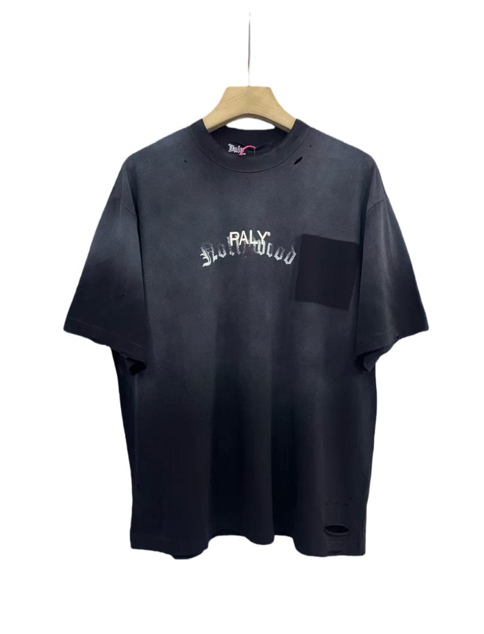 Ripped Pocket Print Washed Version Tee 3 colors 28756294