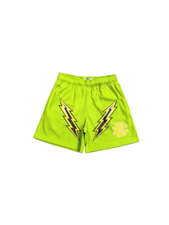 1:1 quality version Color Block Lightning Print Mesh Shorts 3 colors 28893312