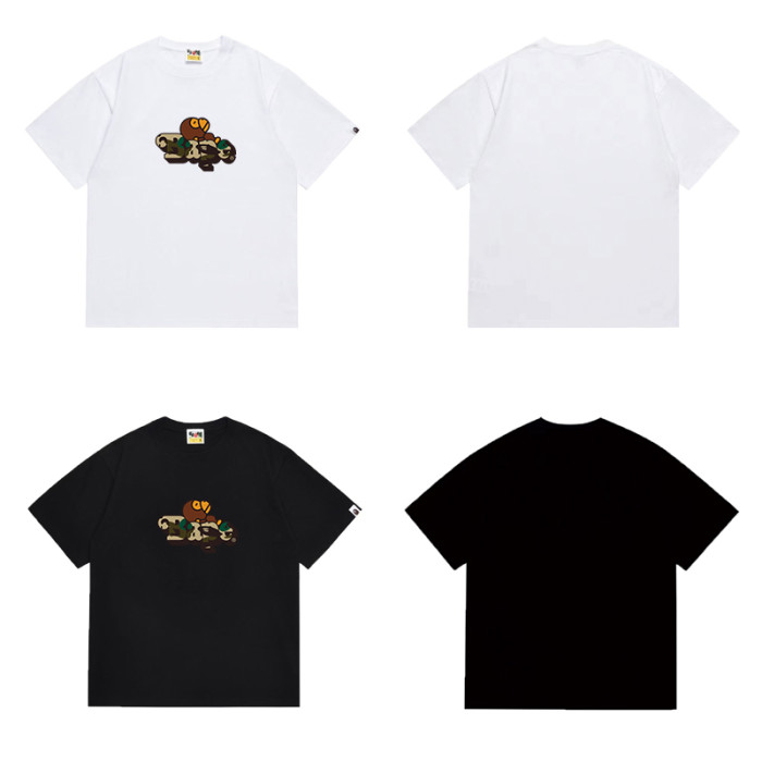 Cartoon Ape Camo  Bape  Font Print T-shirt 2 colors 29052710