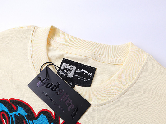 Miami Sports Car All-Seeing Eye Beige Short-Sleeve T-Shirt 29044729
