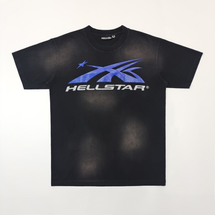 [Big & Tall for weights up to 260 lbs]1:1 quality version HS Blue Gray Logo Washed Version Tee with NFC tag