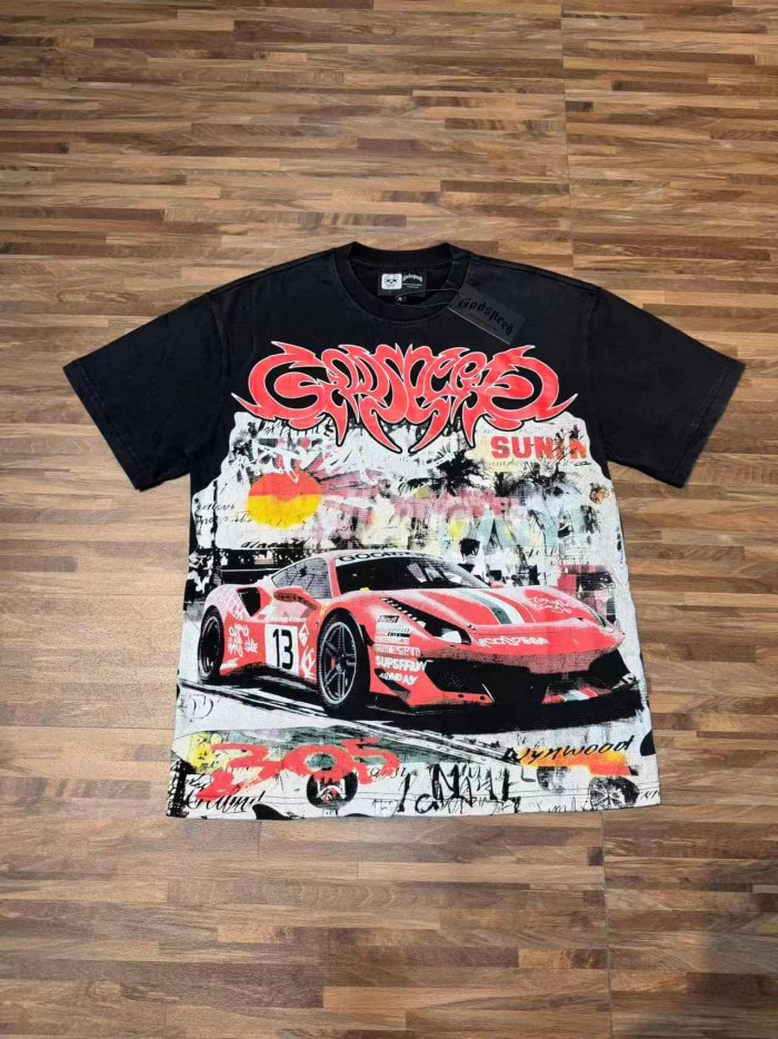 Splatter Graffiti Racing Print Washed Tee 2 colors 29098142
