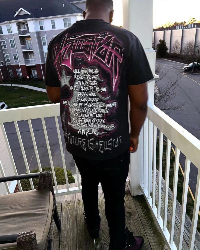[Big & Tall for weights up to 260 lbs]1:1 quality version HS Pilot Letter Print Washed Version Tee with NFC tag