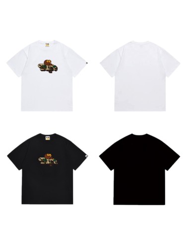 Cartoon Ape Camo  Bape  Font Print T-shirt 2 colors 29052710
