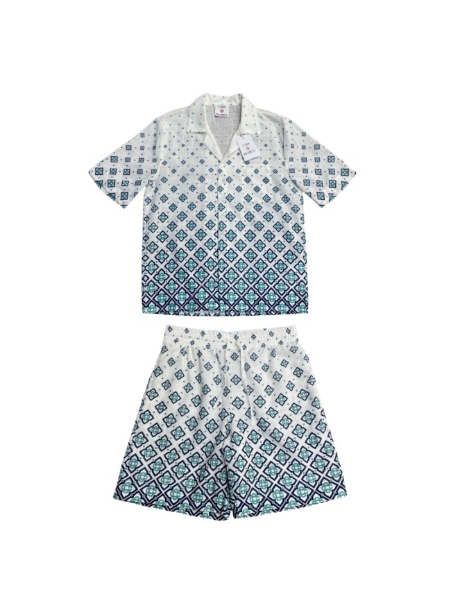 1:1 quality version 28313089 Logo Printed Polo Shirt & Shorts Set