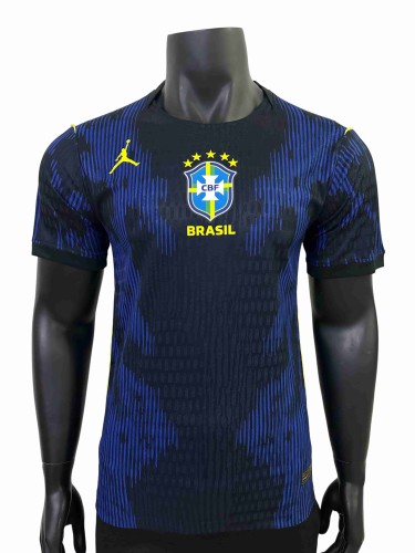 2026/2027 Blue Black Gradient Brazil Away Authentic Jersey 28898444