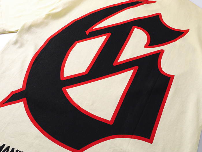 Racing Skull G Logo Beige Short-sleeved T-shirt 29046927