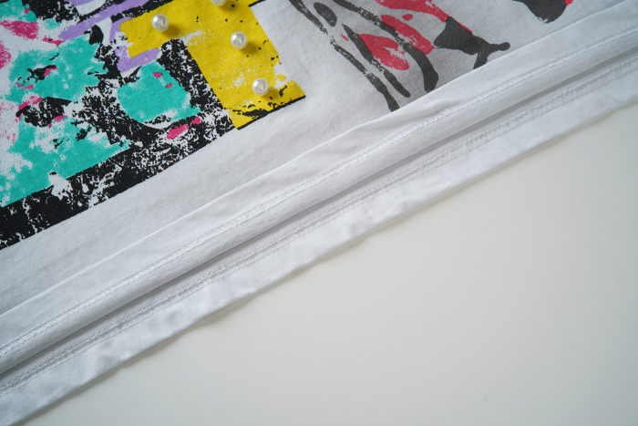 Ghost face portrait with colored Gothic letters, aged and diffused T-shirt 29069432