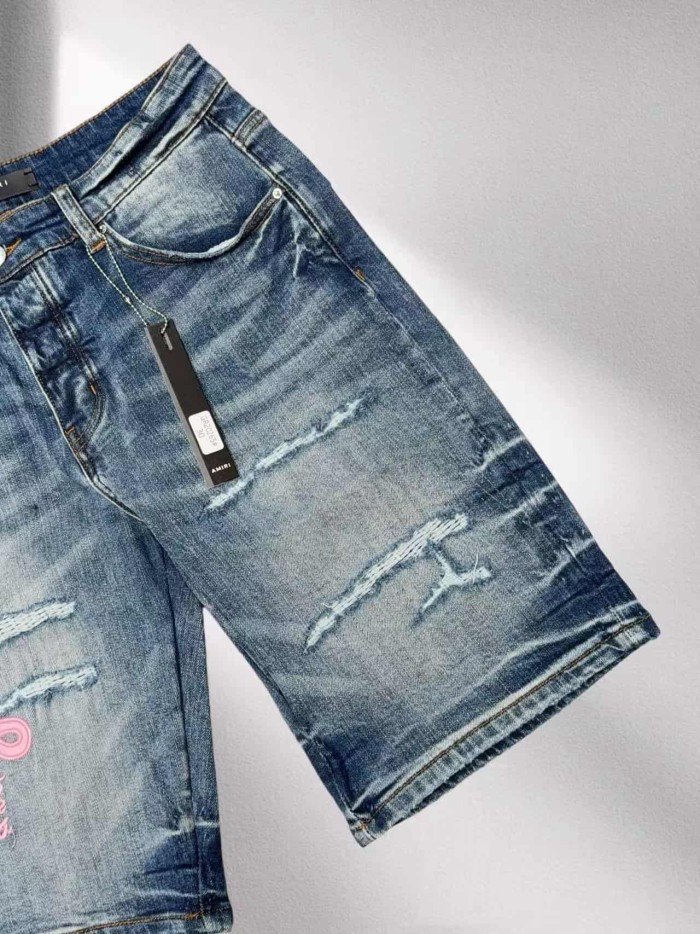 1:1 quality version Classic Logo Patch Denim Shorts 2 colors 29045799