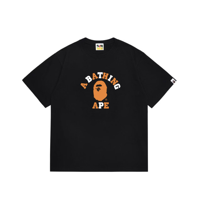 College Ape Head Graphic Orange White Logo T-Shirt 2 colors 29051411