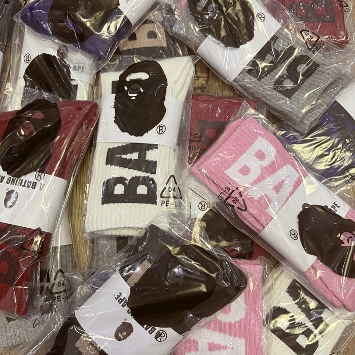 Towel Bottom Large Letter Sports Cotton Socks 6 colors