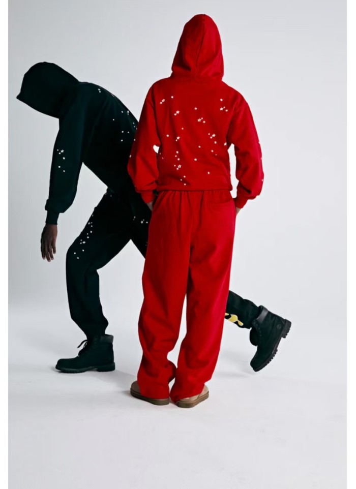 [Big & Tall for weights up to 220 lbs]1:1 quality version Atlanta Red Zipper Hoodie & Pants Set