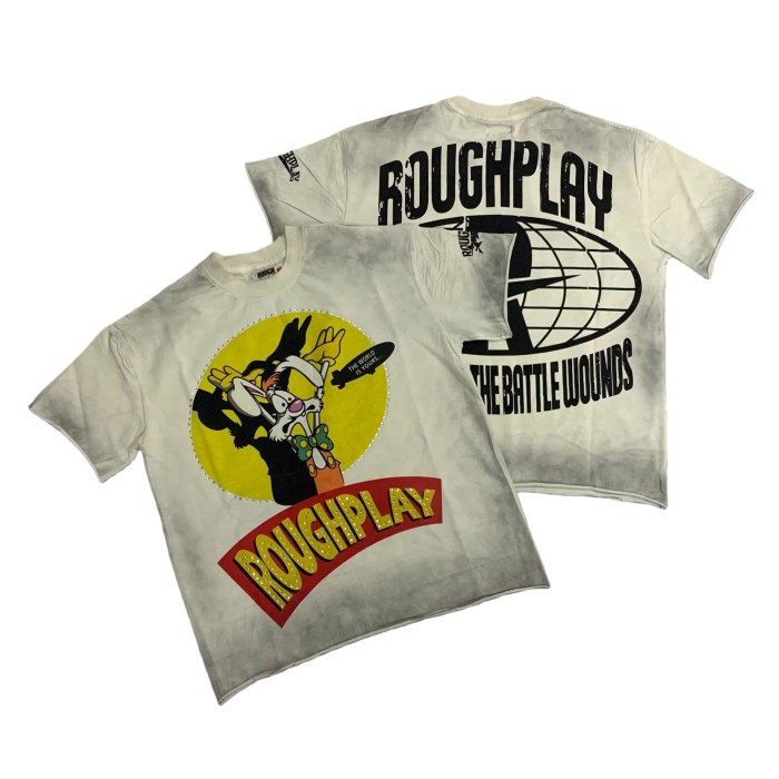 Surrender Bunny Rhinestone Print Washed Version Tee 28758393