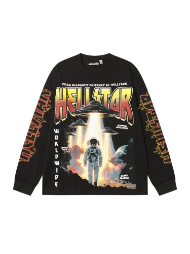 Spacecraft Astronaut Print Long Sleeve T-Shirt 28704412