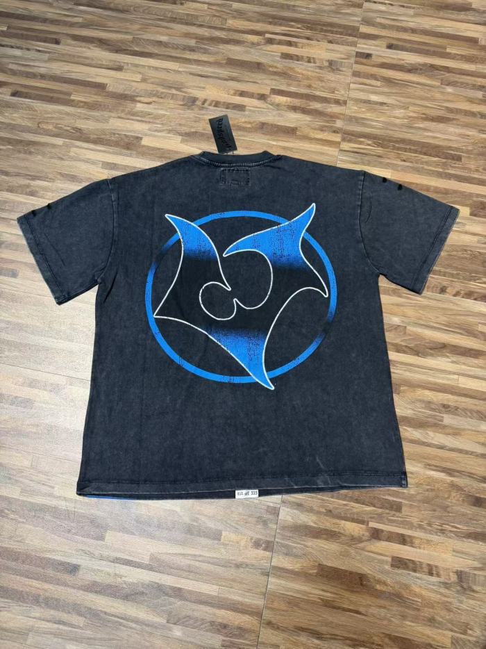 Cyber mechanical female robot planet black vintage short-sleeved T-shirt 29052448