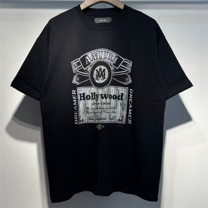 Hollywood Retro Wine Label Print Tee 2 colors 29052577