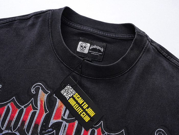Boxing skeleton G black short-sleeved T-shirt with vintage effect 29046920