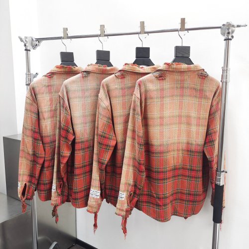 [Big & Tall for weights up to 260 lbs]1:1 quality version Jet Brushed Gradient Plaid Shirt