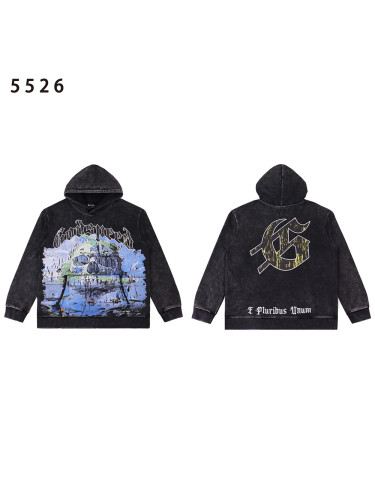 Skull Island Print Washed Version Hoodie 2 colors 28499570