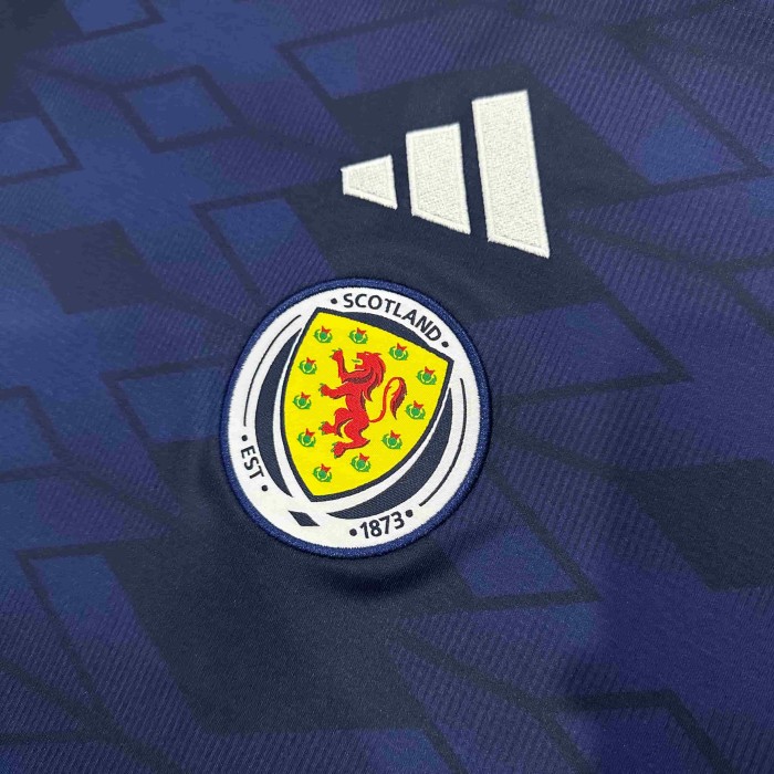 2026/2027 Navy Blue with Rhombus Jacquard Pattern Scotland Home Replica Jersey 28898427