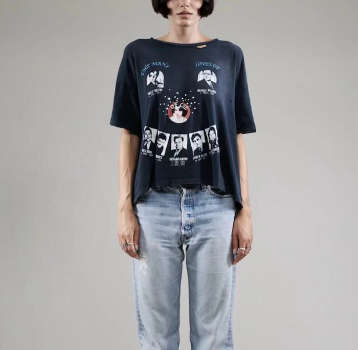 Character Smiley Face Combo Print Washed Version Tee 28756300