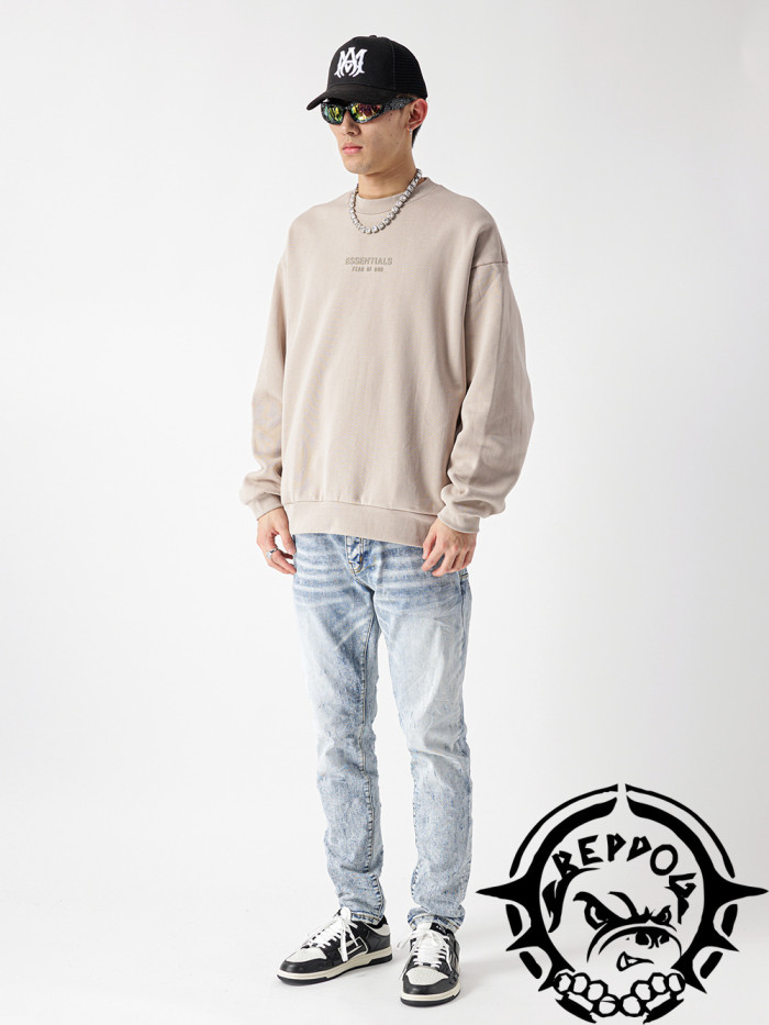 [Big & Tall for weights up to 220 lbs]1:1 quality version Basic Three Color Simple Flow Crew Neck Sweatshirt 5 colors