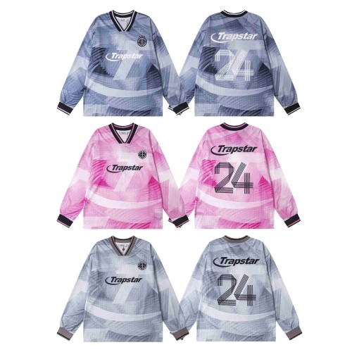 Oversized Y2K Trapstar Soccer Jersey Gradient  24  Back Print Long Sleeve T-Shirt 3 colors 29077586