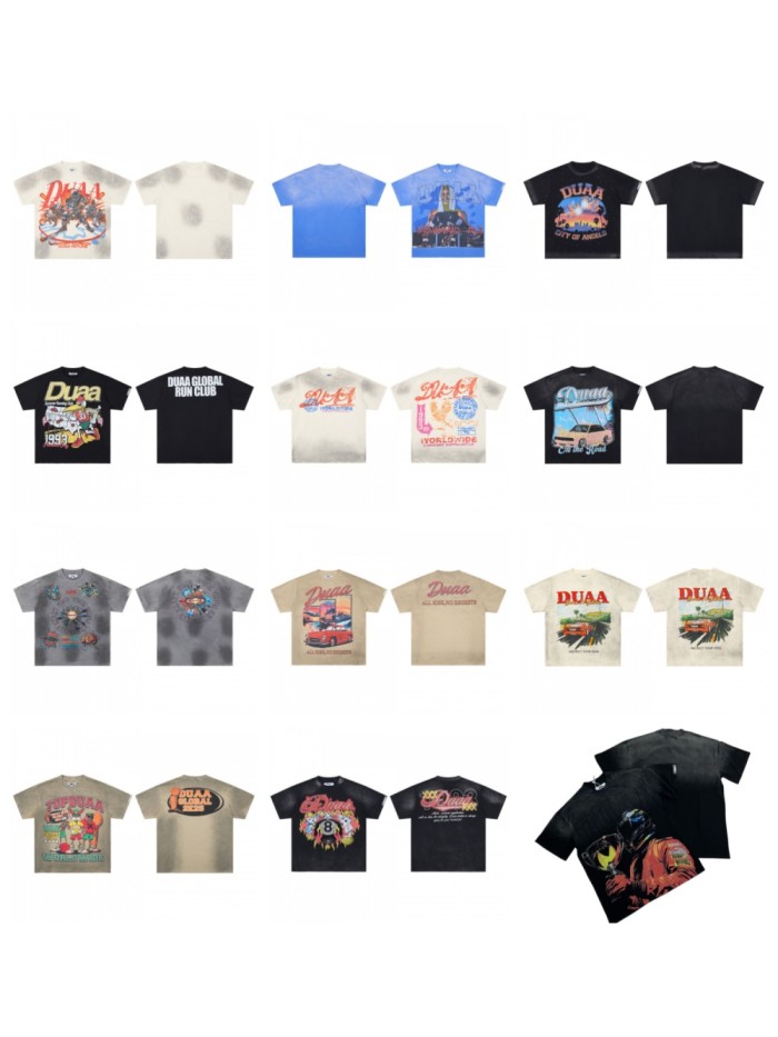 Hip-Hop Street Print Washed Tee 12 colors 28929517
