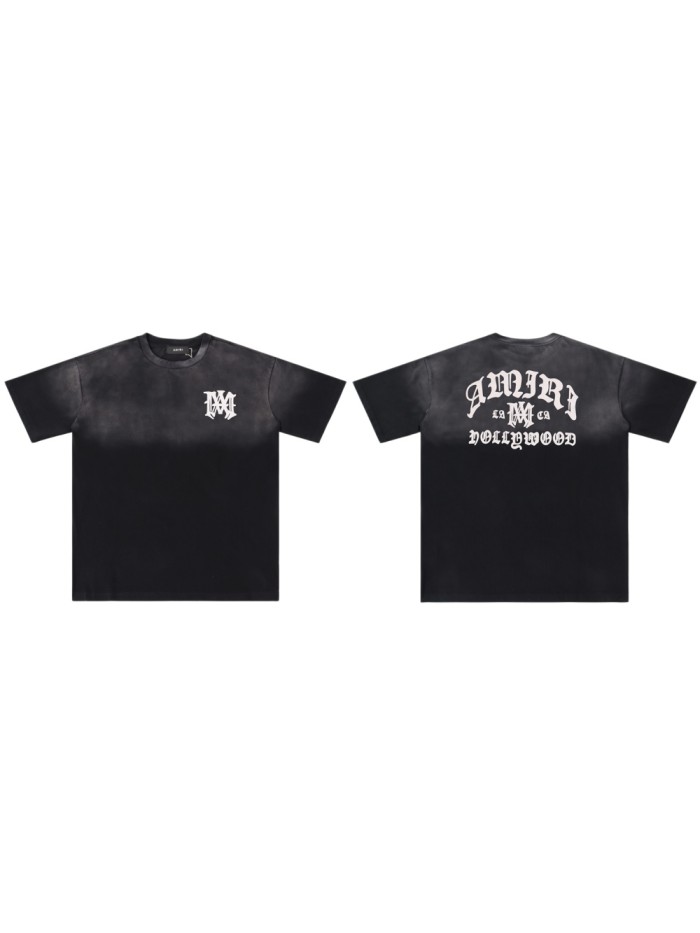 High Street Gothic Letter Gradient Print Washed tee 2 colors 28979019
