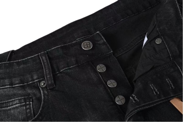 1:1 quality version Red Letter Embroidery Hole Jeans 28700618