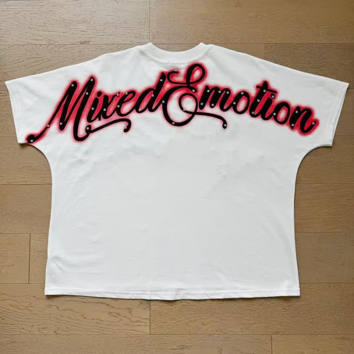 Flame Smudge Angel Rhinestone Print Tee 29105631