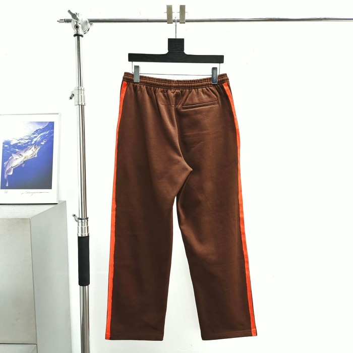 [Big & Tall for weights up to 220 lbs]1:1 quality version Orange Brush Rhinestone Brown Hoodie & Pants Set 28893164