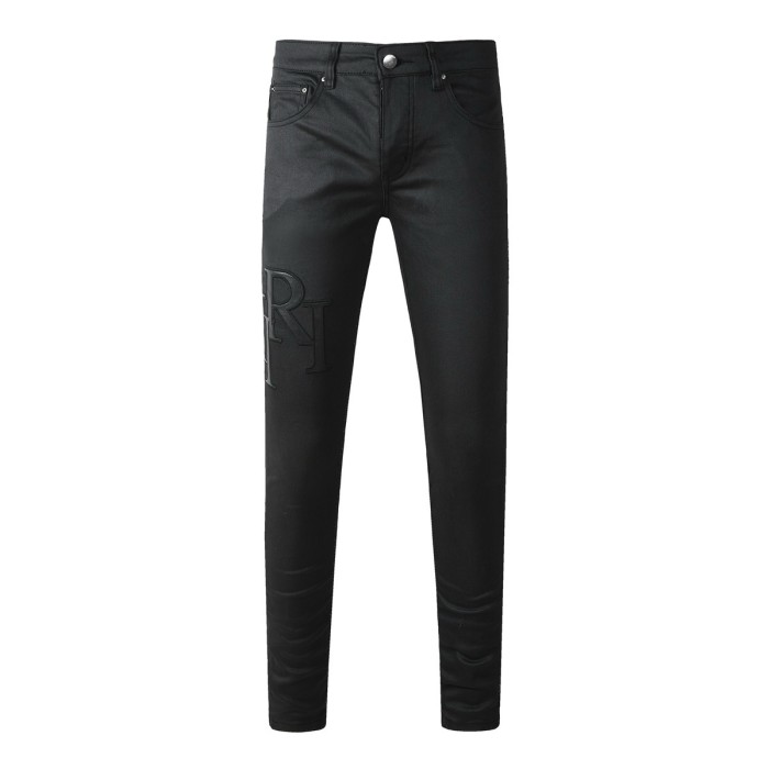 1:1 quality version 27977241 Leather Label Letter Embroidered Jeans