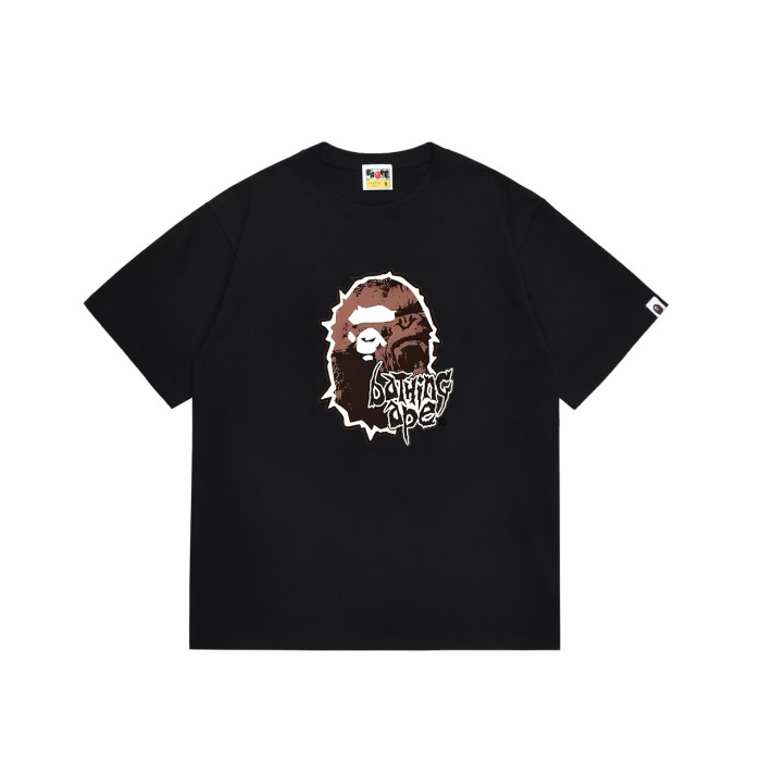 Vintage Distressed Ape Head Gothic Font Print T-Shirt 2 colors 29052455