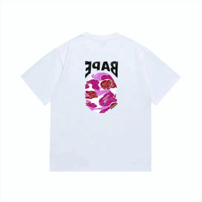 Colorful sketch ape head initial print T-shirt 2 colors 29060630
