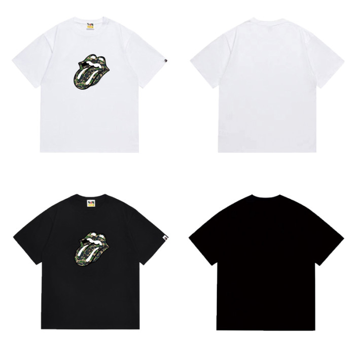 Rolling Stones Tongue Camo Print Street Style T-Shirt 2 colors 29052470