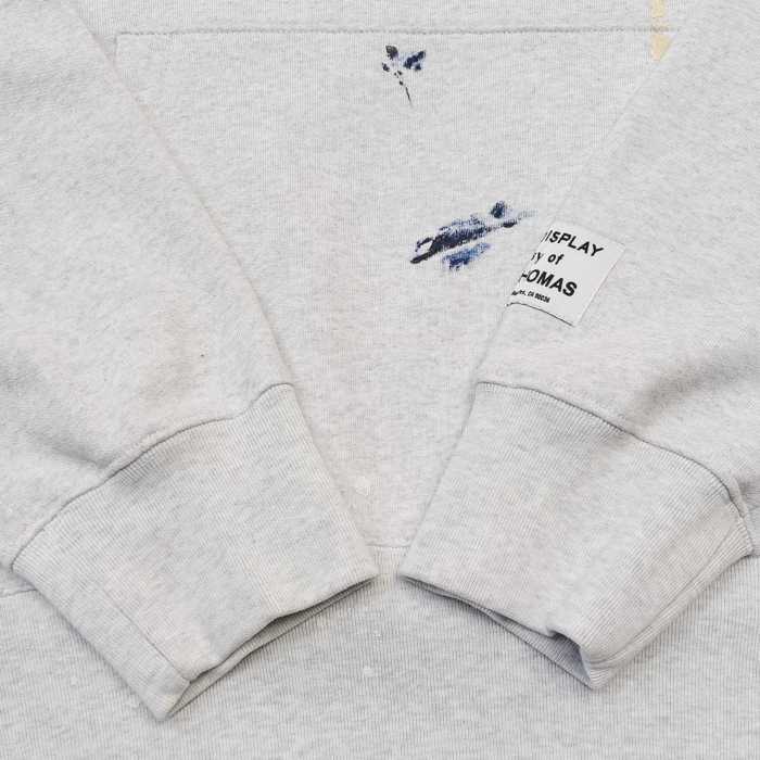 [Big & Tall for weights up to 260 lbs]1:1 quality version Black Letter Hand-Painted Bleached Gray Hoodie 28694091