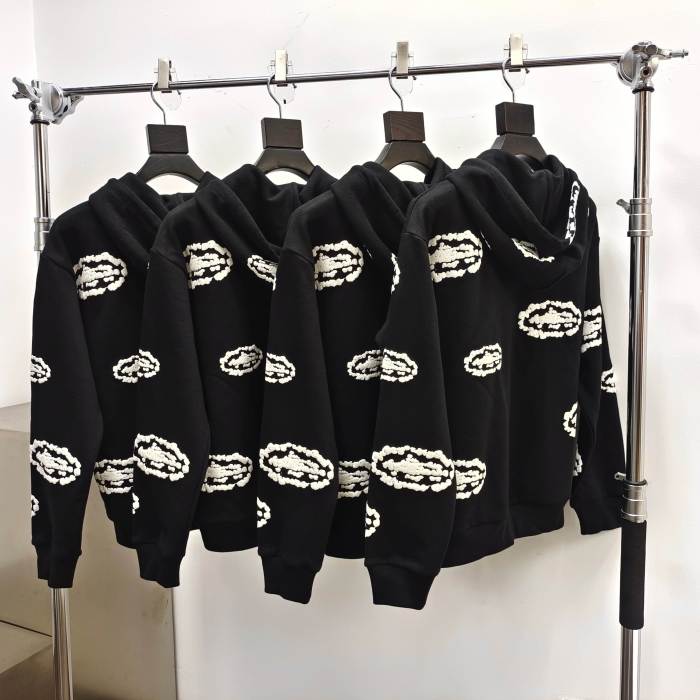 1:1 quality version Cloud Flower Print Zipper Hoodie & Pants Set 28572259