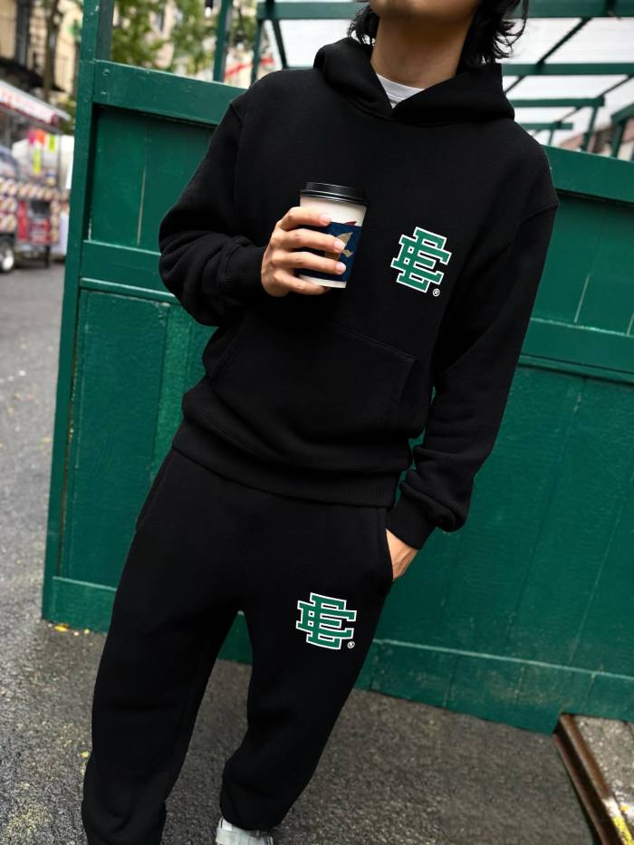 1:1 quality version Classic Green Logo Hoodie & Pants Set 28690400