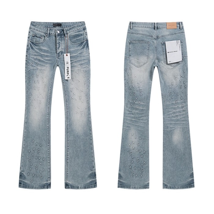 1:1 quality version Four-pointed Star Embroidery Micro Flare Jeans 28884590