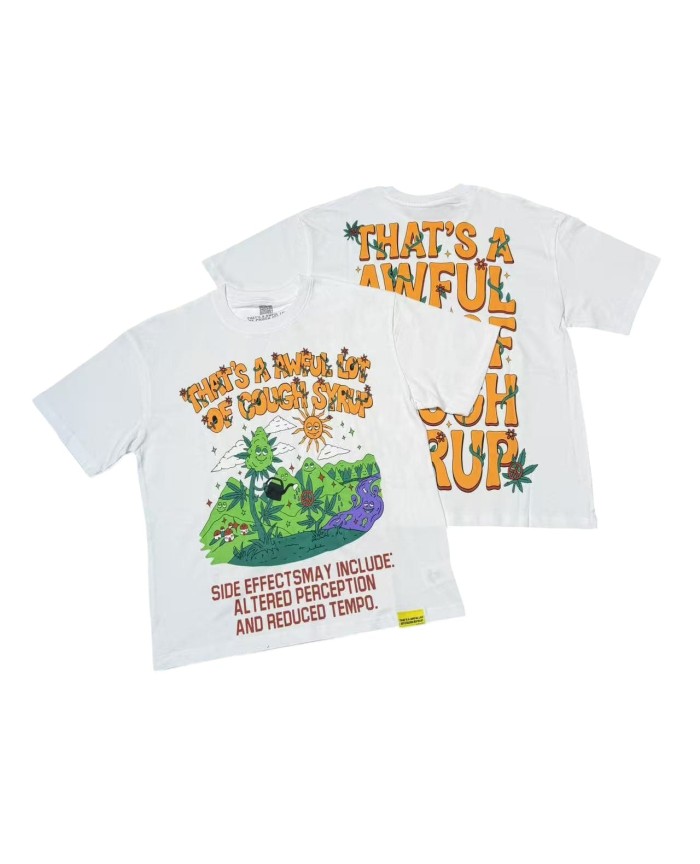 Psychedelic Sun Plant Print Tee 2 colors 29010783