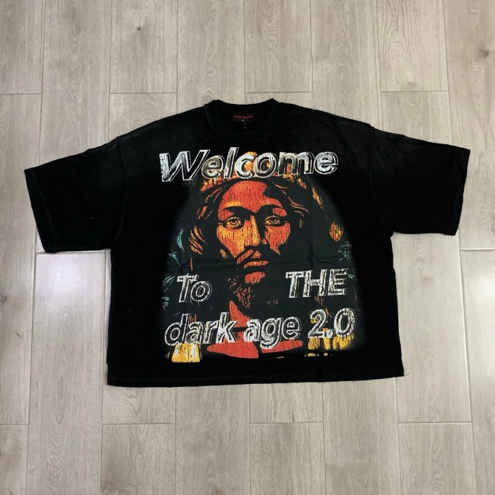 Dark Ages 2.0 Figure Rhinestone Print Washed Tee 29069409