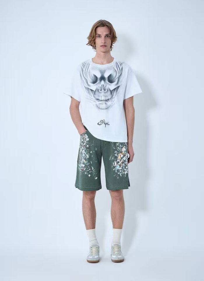 [Big & Tall for weights up to 220 lbs]1:1 quality version Hurricane Face White Print Tee 29033207