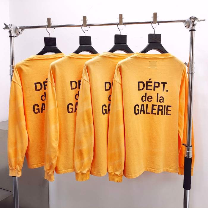 [Big & Tall for weights up to 260 lbs]1:1 quality version Orange Water Ripple Long Sleeve T-Shirt 28597868