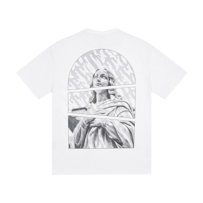 Oversized Edgy Streetwear Gothic Logo And Fragmented Art Print T-Shirt 2 colors 29080015