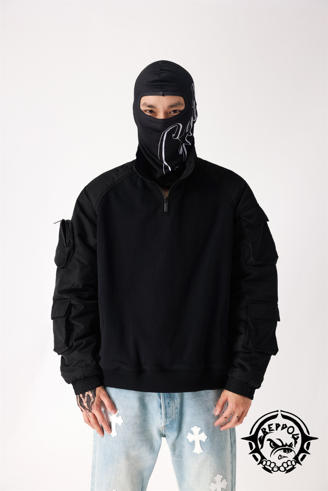 [buy more save more]1:1 quality version Functional zipper round neck cotton jacket 23949787