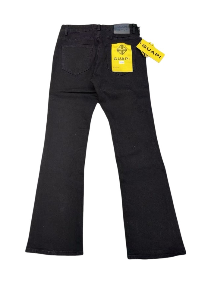 1:1 quality version Rhombus Geometry Hot Drilling Slightly Flared Jeans 3 colors 28972577