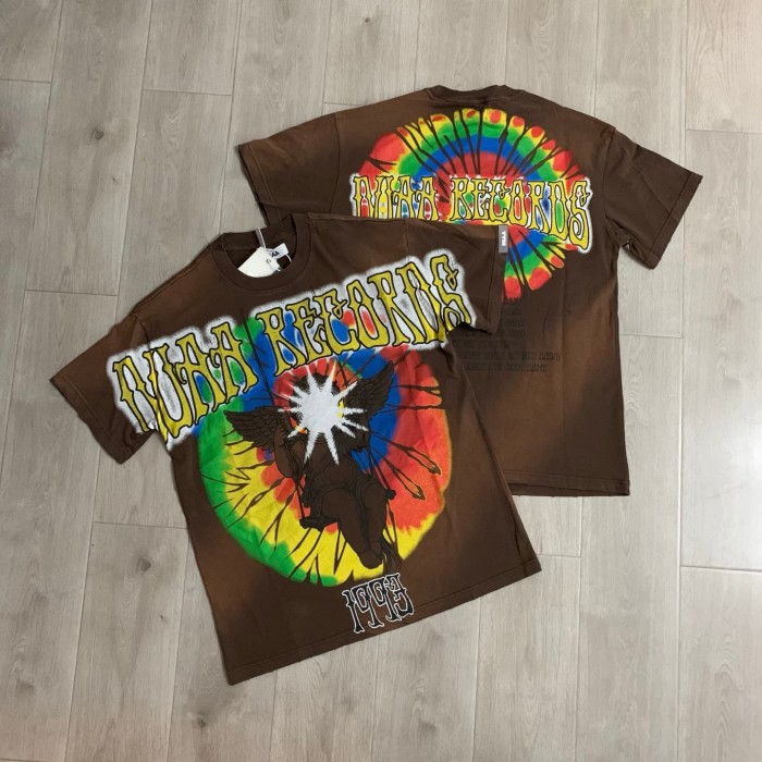 Rainbow Halo Tie-Dye Print Washed Tee 29053836