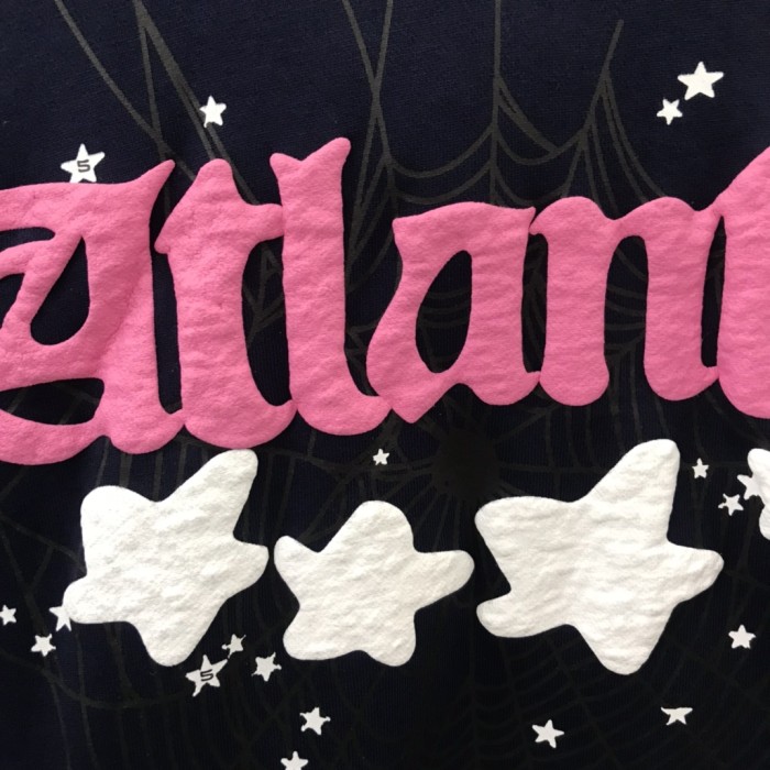 Teenage girls pink Atlanta back roaming stars foam print hoodie